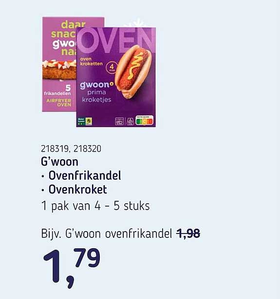 G'woon Ovenfrikandel • Ovenkroket 1 pak van 4 - 5 stuks