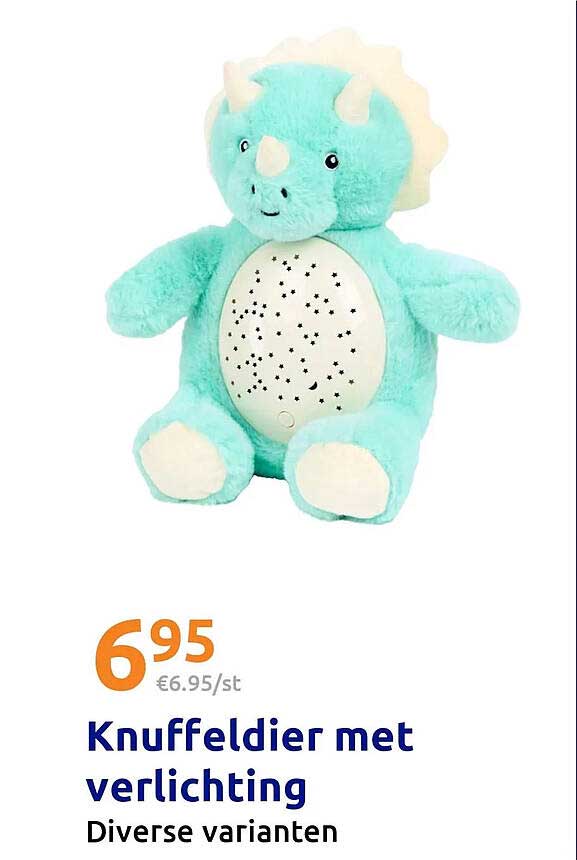 Knuffeldier met verlichting Diverse varianten