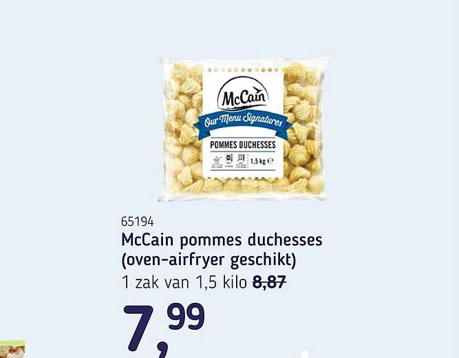 McCain pommes duchesses (oven-airfryer geschikt) 1 zak van 1,5 kilo