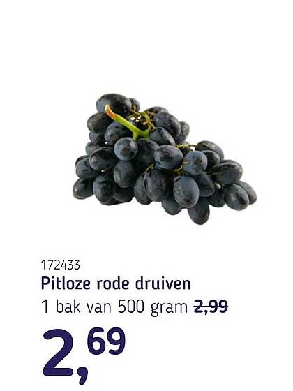 Pitloze rode druiven