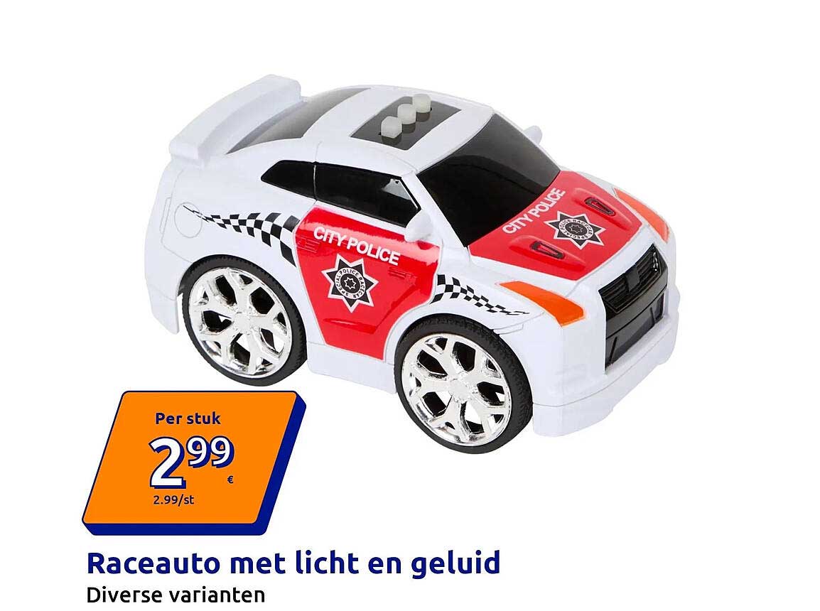 Raceauto met licht en geluid