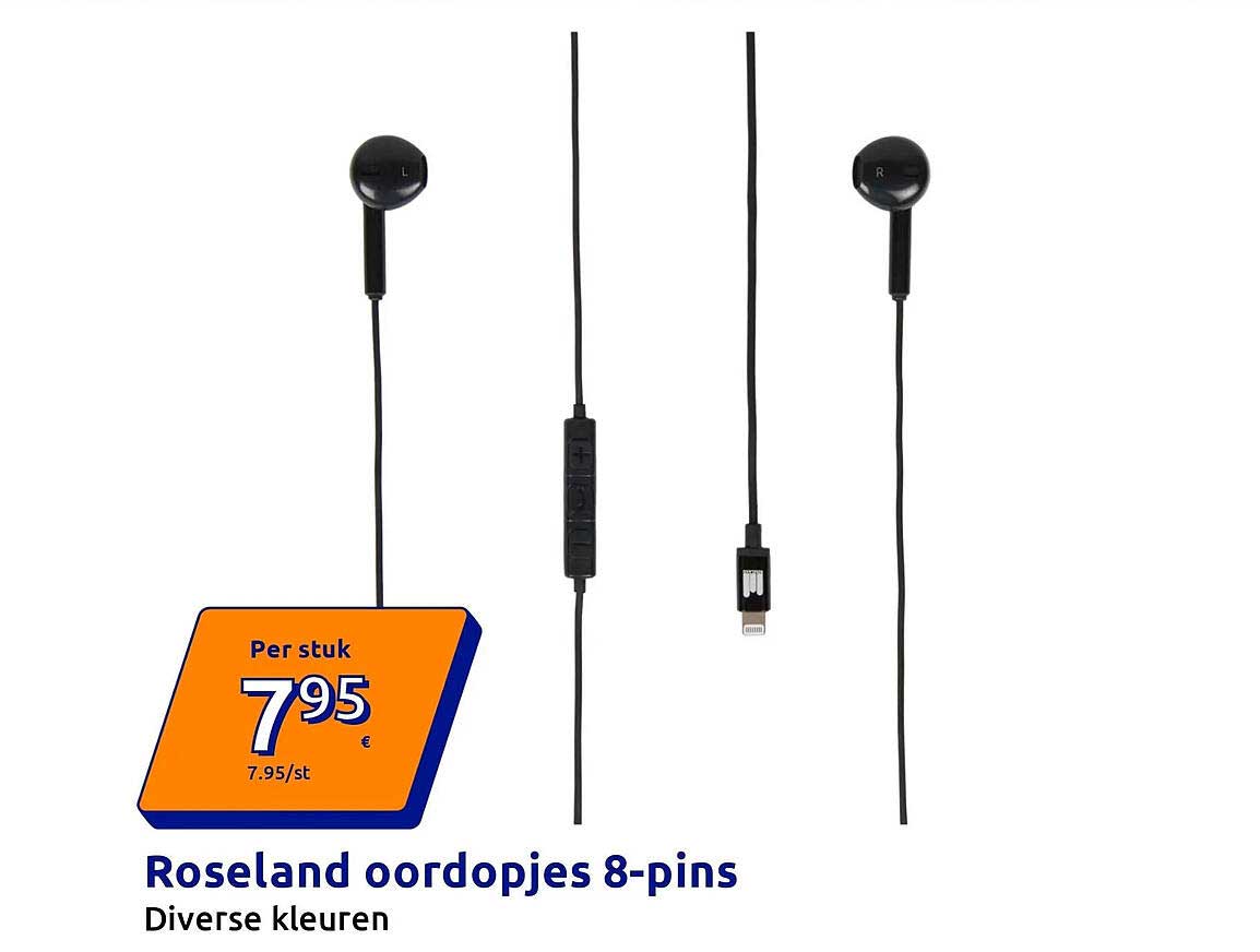 Roseland oordopjes 8-pins Diverse kleuren
