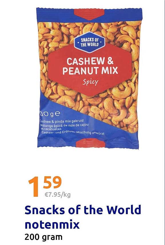 Snacks of the World notenmix 200 gram
