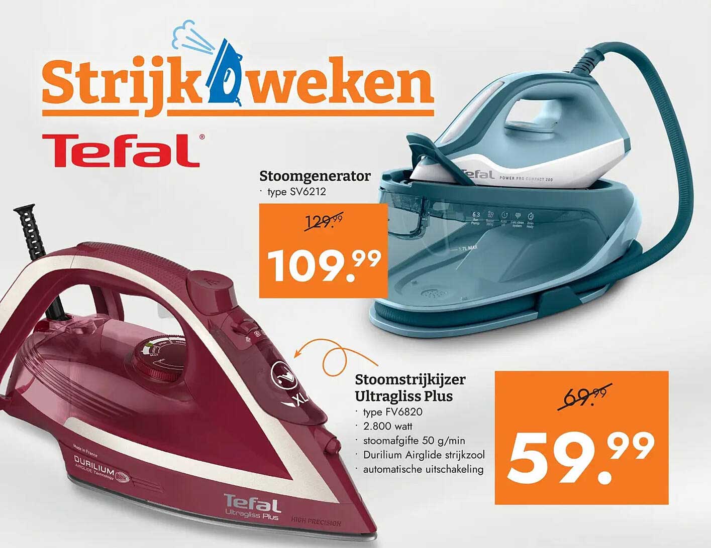 Strijkweken Tefal Stoomegenerator type SV6212