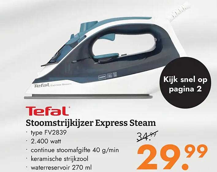 Tefal Stoomstrijkijzer Express Steam