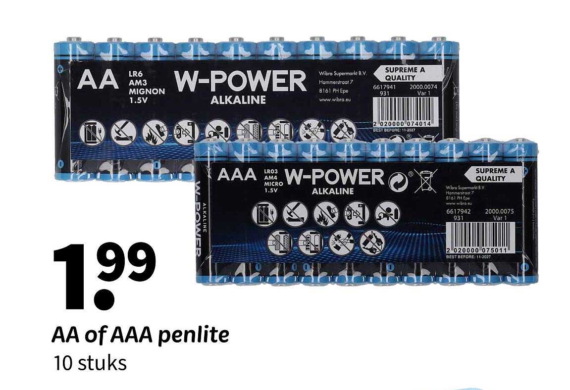 AA of AAA penlite