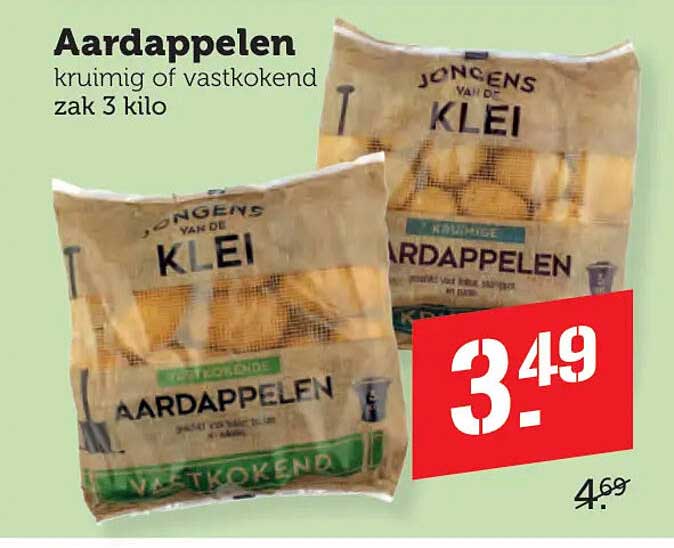 Aardappelen kruimig of vastkokend zak 3 kilo