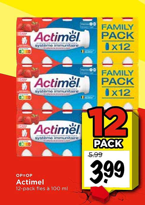 Actimel 12-pack fles à 100 ml