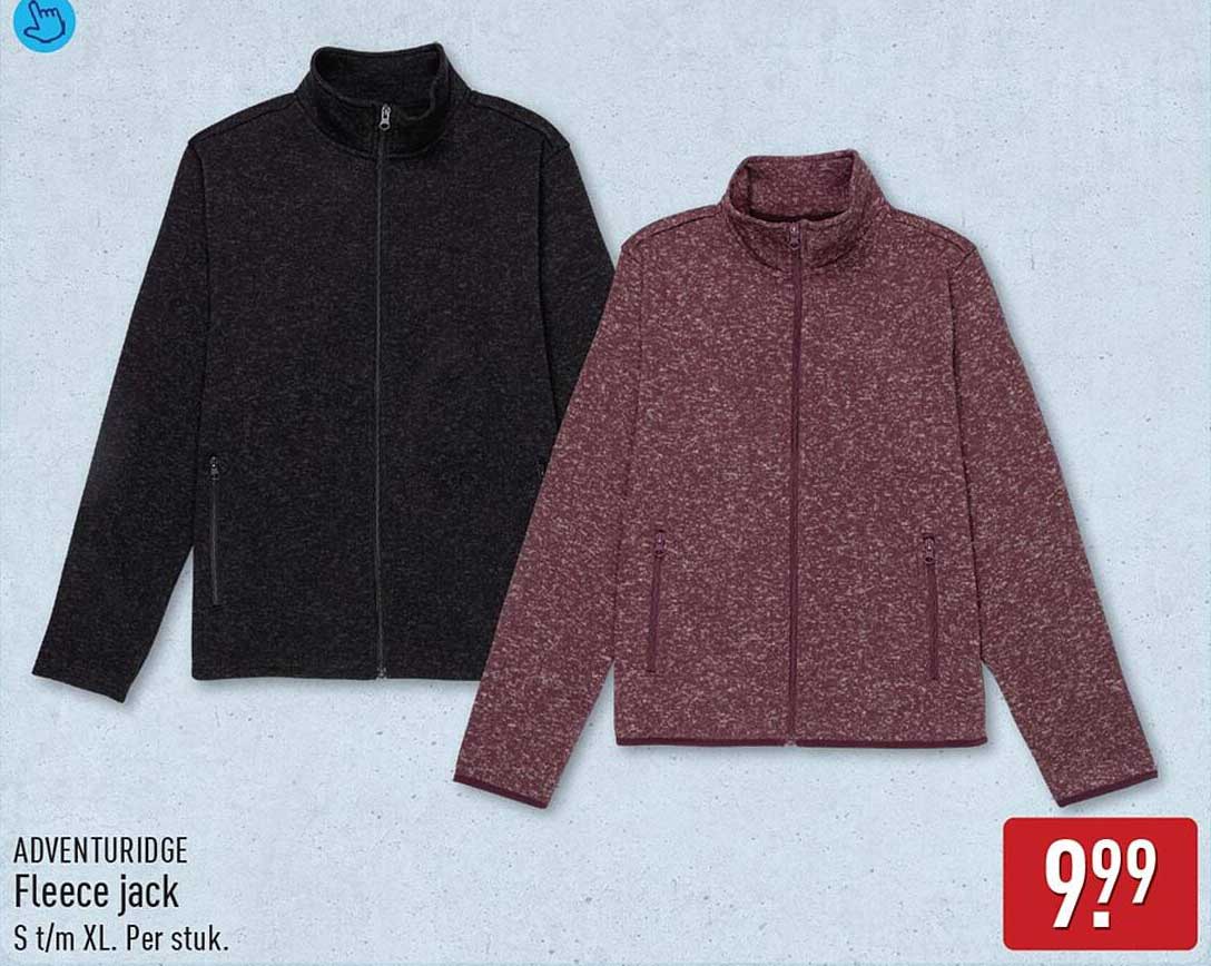 ADVENTURIDGE Fleece jack S t/m XL. Per stuk.
