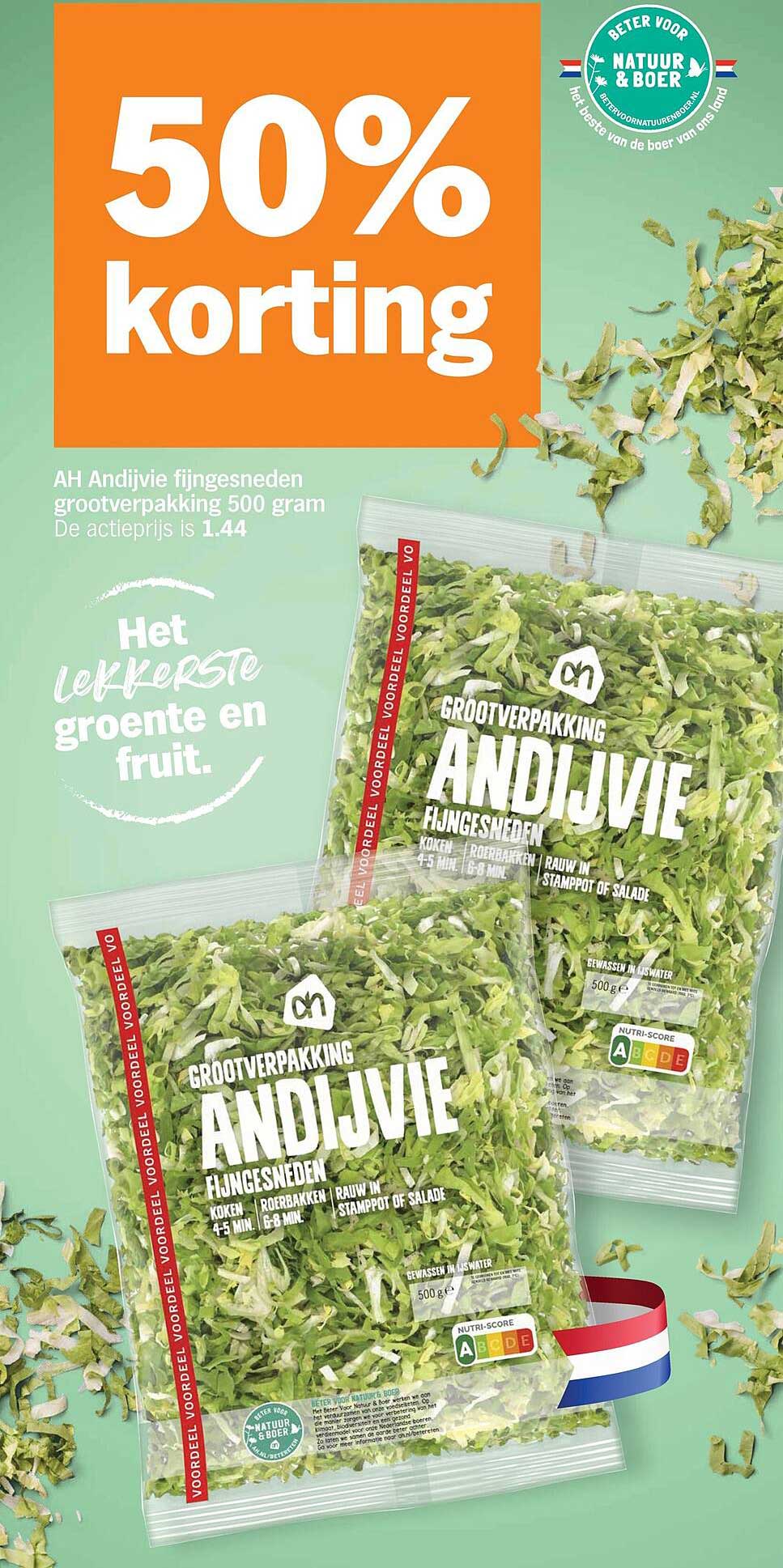 AH Andijvie fijngesneden grootverpakking 500 gram