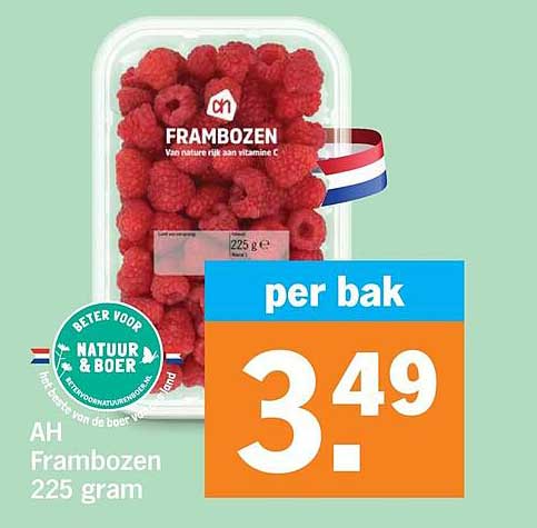 AH Frambozen 225 gram