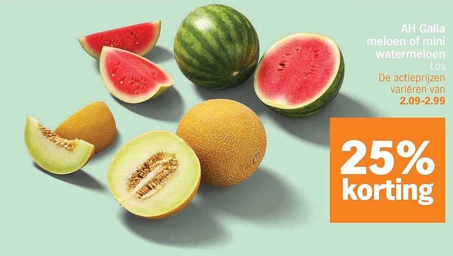 AH Galia meloen of mini watermeloen Los 25% korting