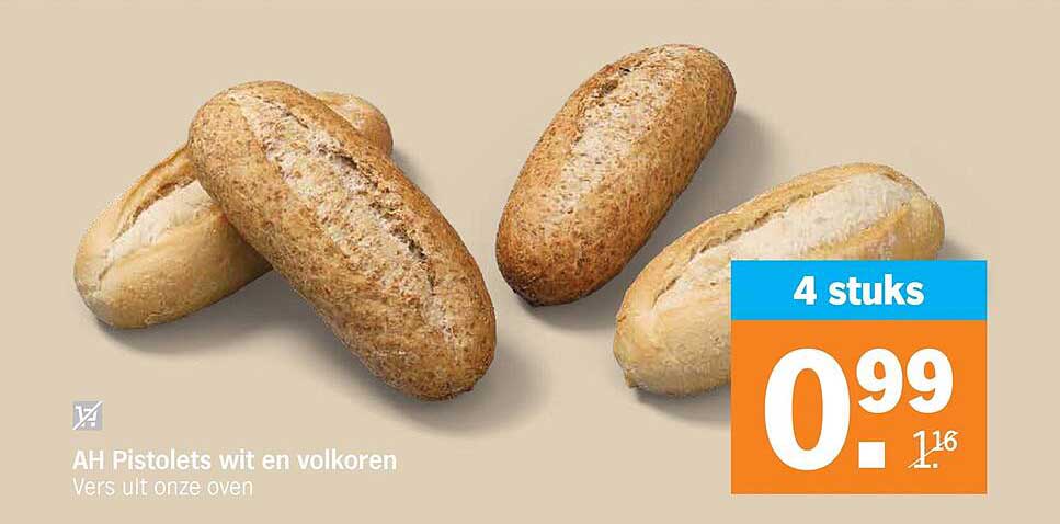 AH Pistolets wit en volkoren