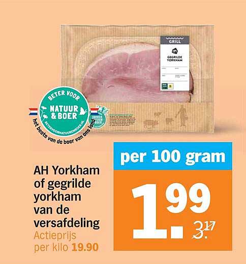 AH Yorkham of gegrilde yorkham van de versafdeling