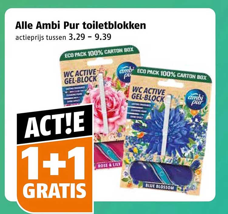 Alle Ambi Pur toiletblokken 1+1 gratis
