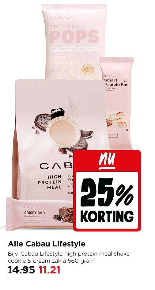 Alle Cabau Lifestyle 25% korting