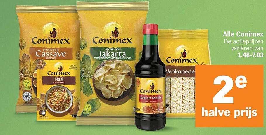 Alle Conimex 2e halve prijs