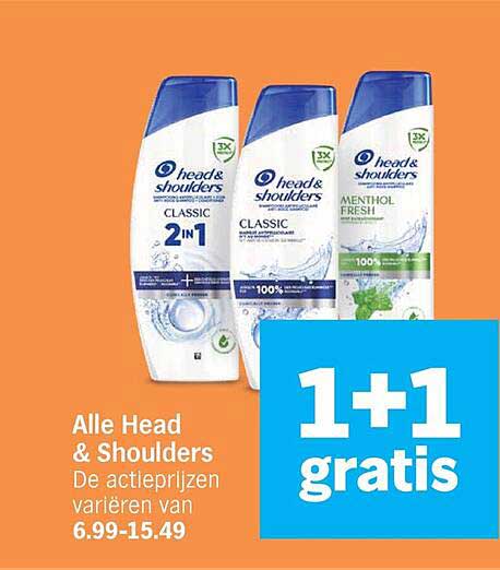 Alle Head & Shoulders 1+1 gratis