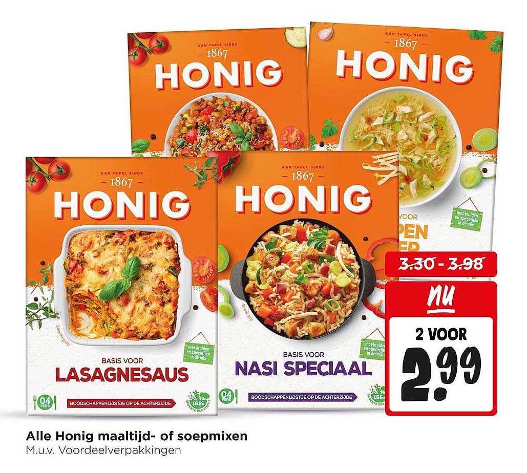 Alle Honig maaltijd- of soepmixen
