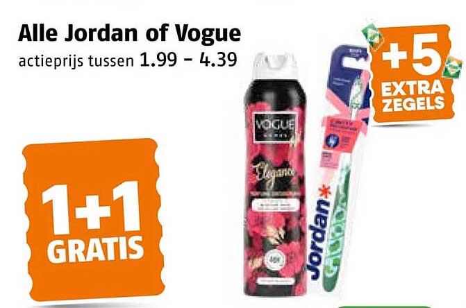 Alle Jordan of Vogue 1+1 GRATIS
