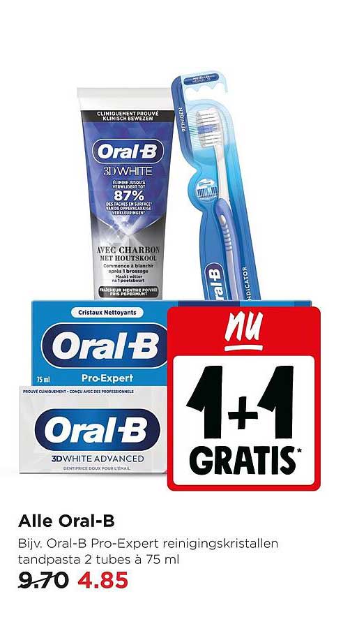Alle Oral-B 1+1 gratis
