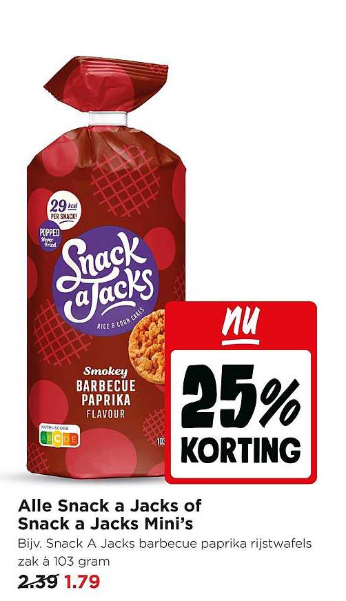 Alle Snack a Jacks of Snack a Jacks Mini’s 25% korting