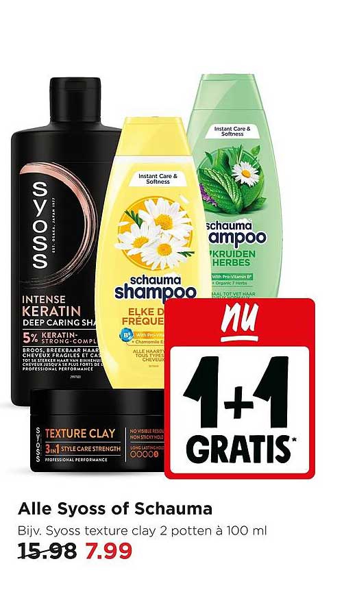Alle Syoss of Schauma 1+1 GRATIS