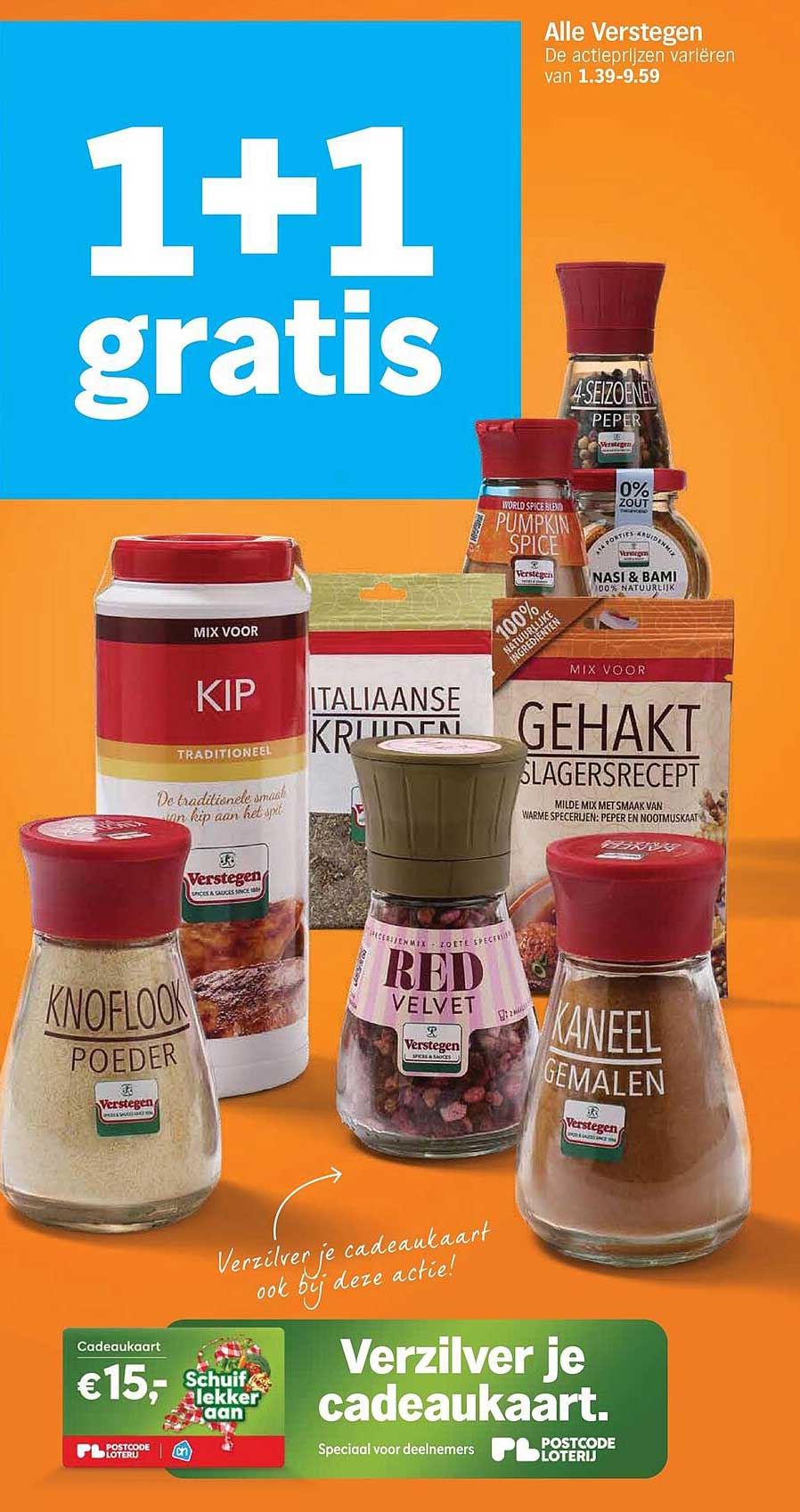 Alle Verstegen 1+1 gratis