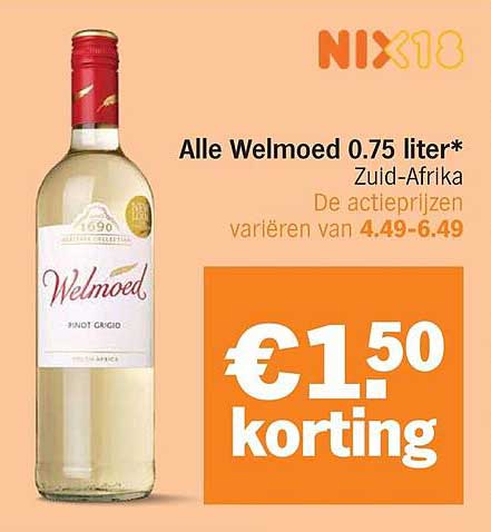 Alle Welmoed 0.75 liter* Zuid-Afrika