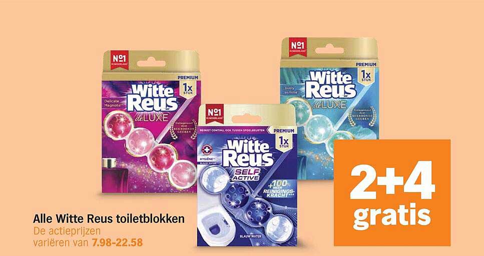 Alle Witte Reus toiletblokken 2+4 gratis
