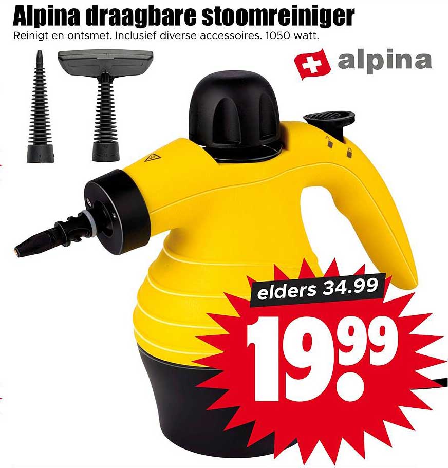 Alpina draagbare stoomreiniger