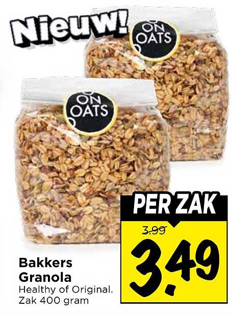 Bakkers Granola Healthy of Original. Zak 400 gram