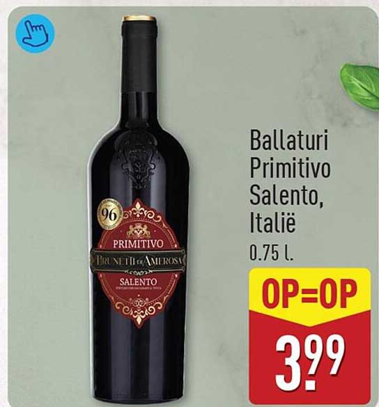 Ballaturi Primitivo Salento, Italië 0.75 l. OP=OP
