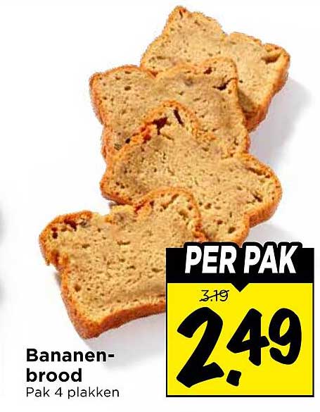 Bananenbrood Pak 4 plakken
