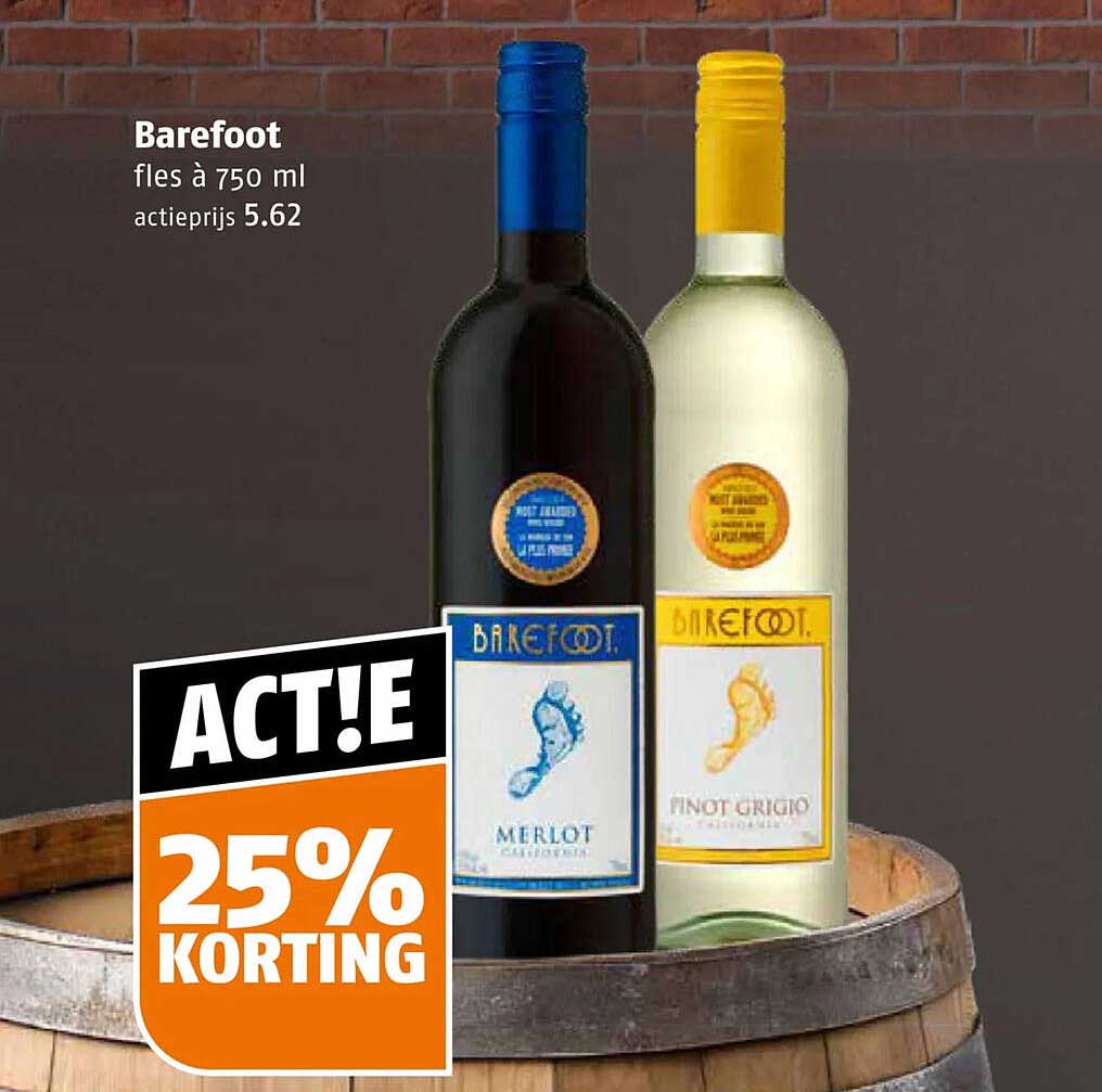 Barefoot fles à 750 ml ACT!E 25% KORTING