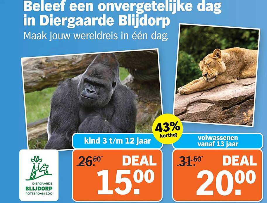 Beleef een onvergetelijke dag in Diergaarde Blijdorp