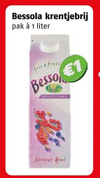 Bessola krentjebrij pak à 1 liter