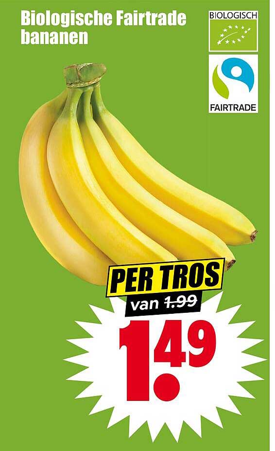 Biologische Fairtrade bananen PER TROS