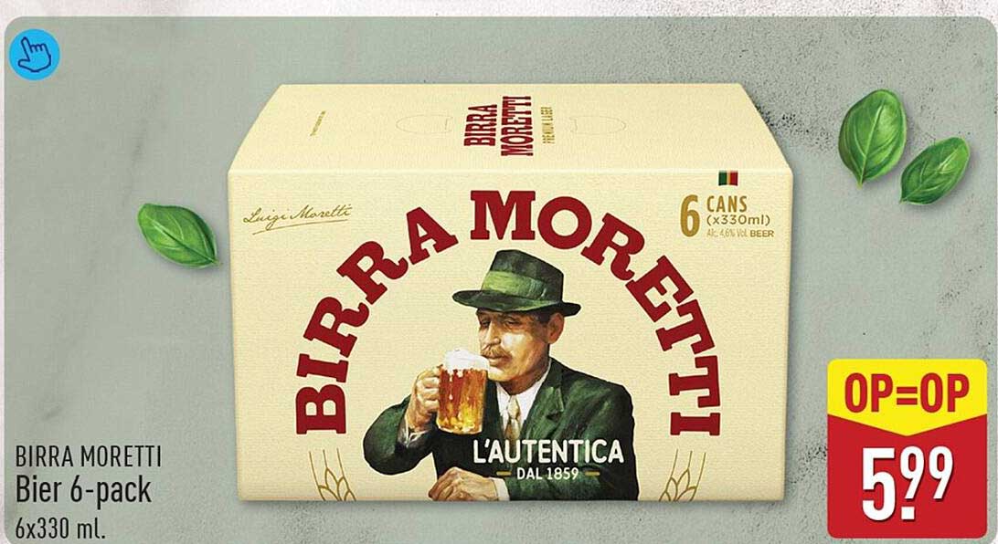BIRRA MORETTI Bier 6-pack OP=OP