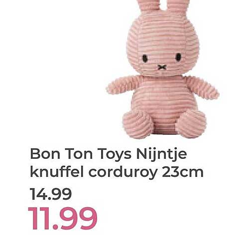Bon Ton Toys Nijntje knuffel corduroy 23cm