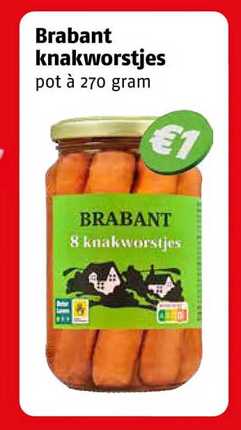 Brabant knakworstjes pot à 270 gram