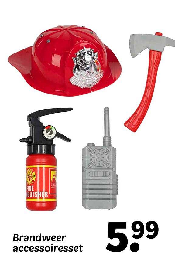 Brandweer accessoiresset