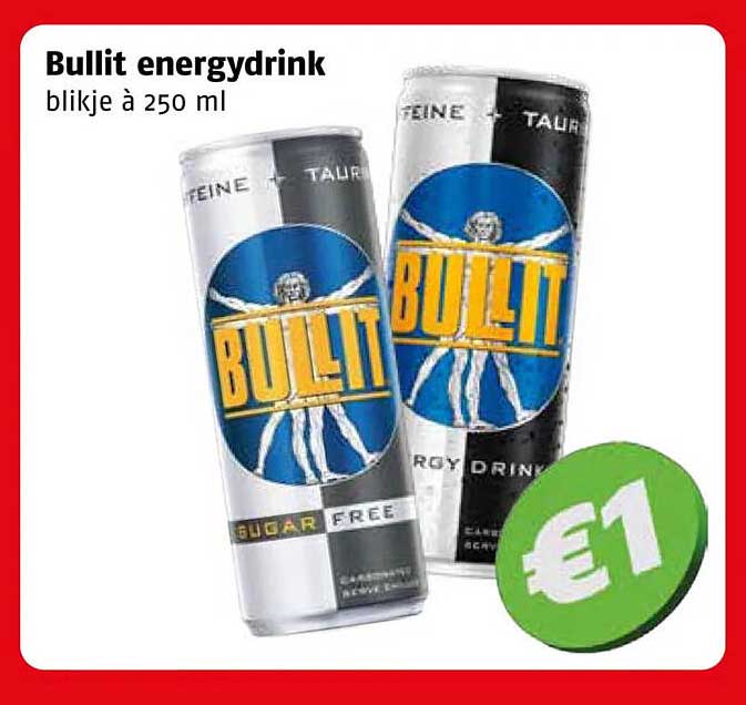 Bullit energydrink blikje à 250 ml