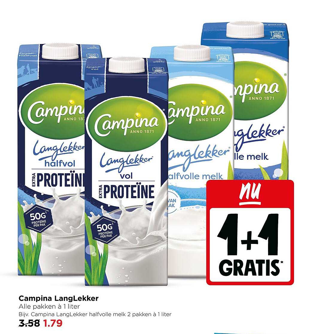 Campina LangLekker 1+1 gratis