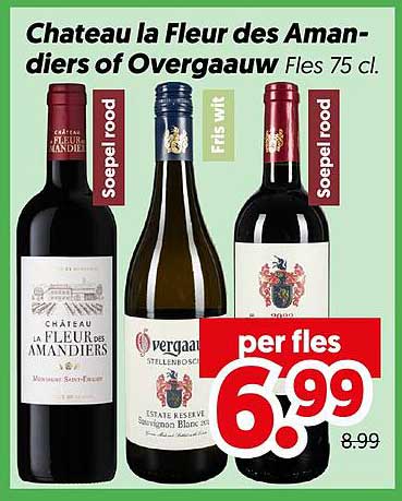 Chateau la Fleur des Amandiers of Overgaauw Fles 75 cl.