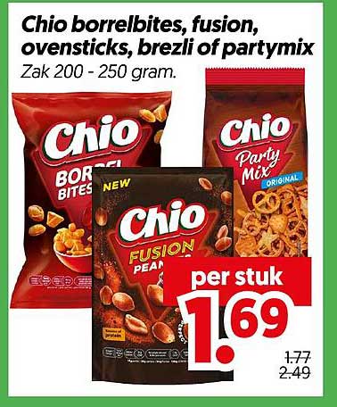 Chio borrelbites, fusion, ovensticks, brezel of partymix