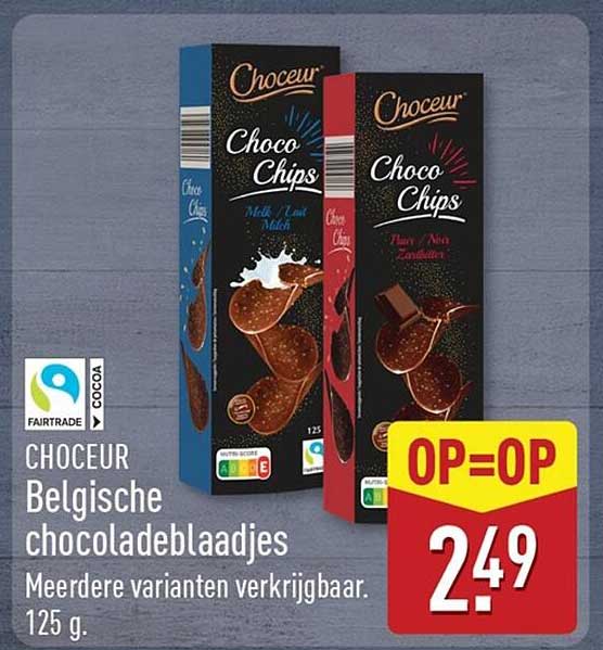 CHOCEUR Belgische chocoladeblaadjes