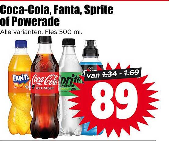 Coca-Cola, Fanta, Sprite of Powerade
