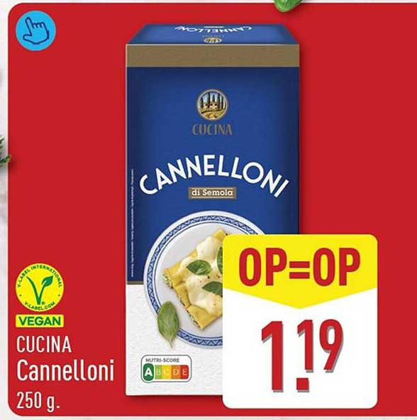 CUCINA Cannelloni 250 g. OP=OP
