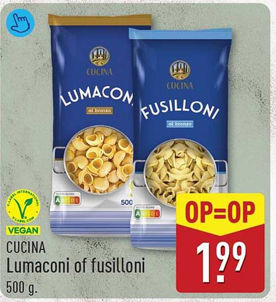 CUCINA Lumaconi of fusilloni 500 g OP=OP